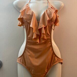 Sexy Cutout Peach Swimsuit (S/M)